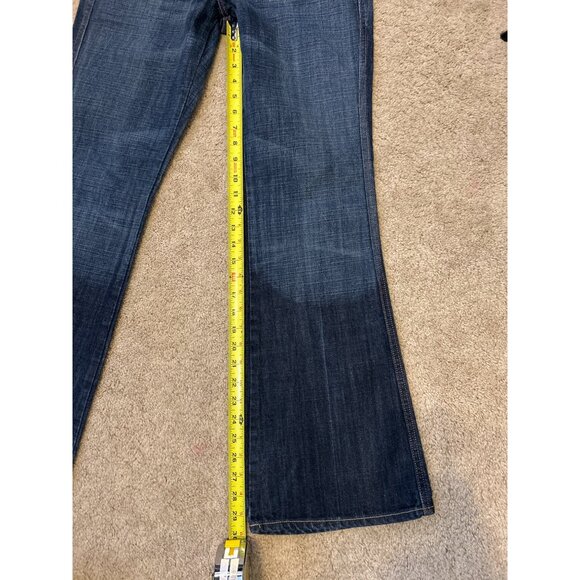 7 for All Mankind Women's "A" Pocket Low Rise Flared Jeans Size 29 Two Toned - Picture 7 of 12